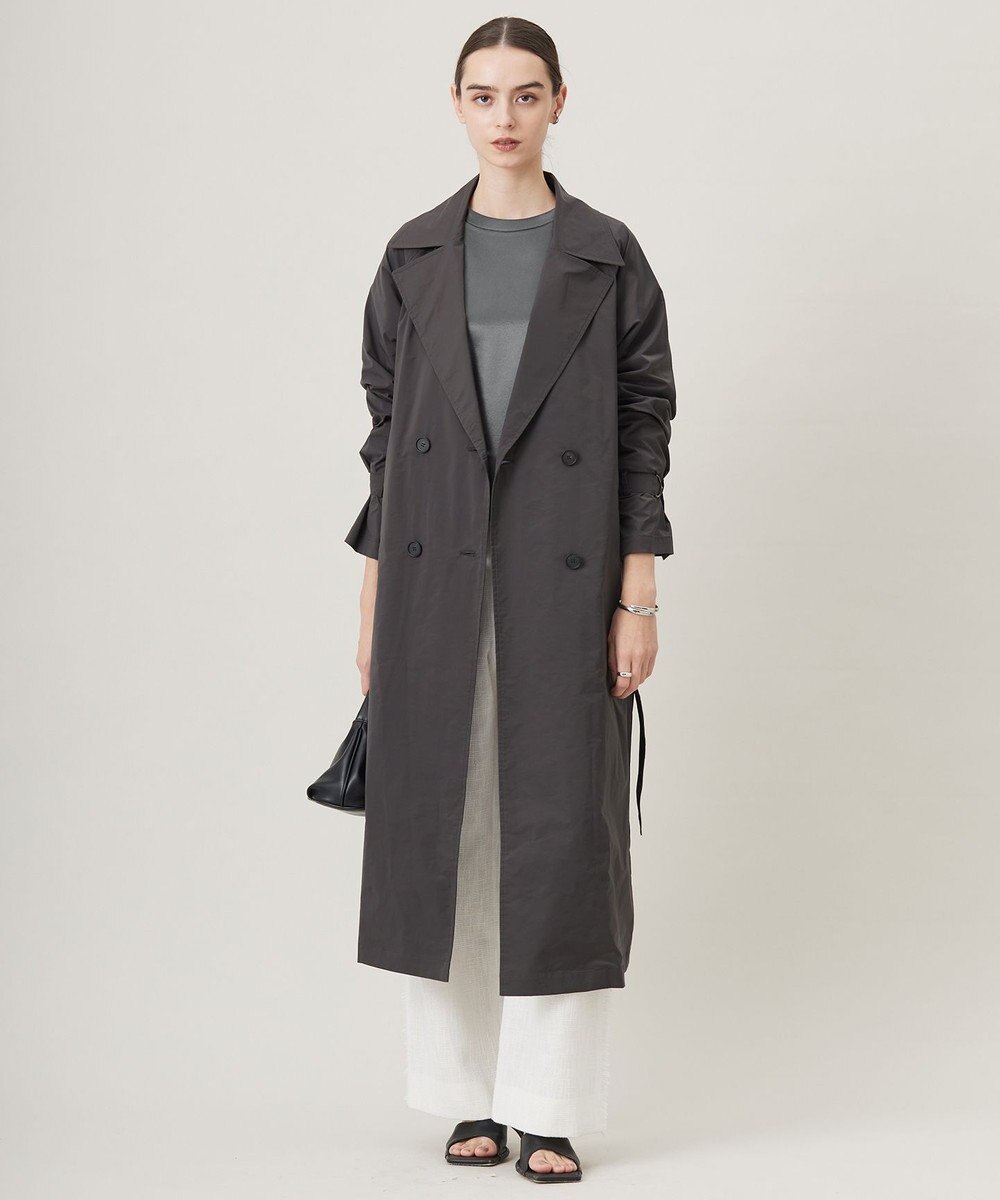 ICB L 【洗える】サテンボンディング クルーネックプルオーバー 