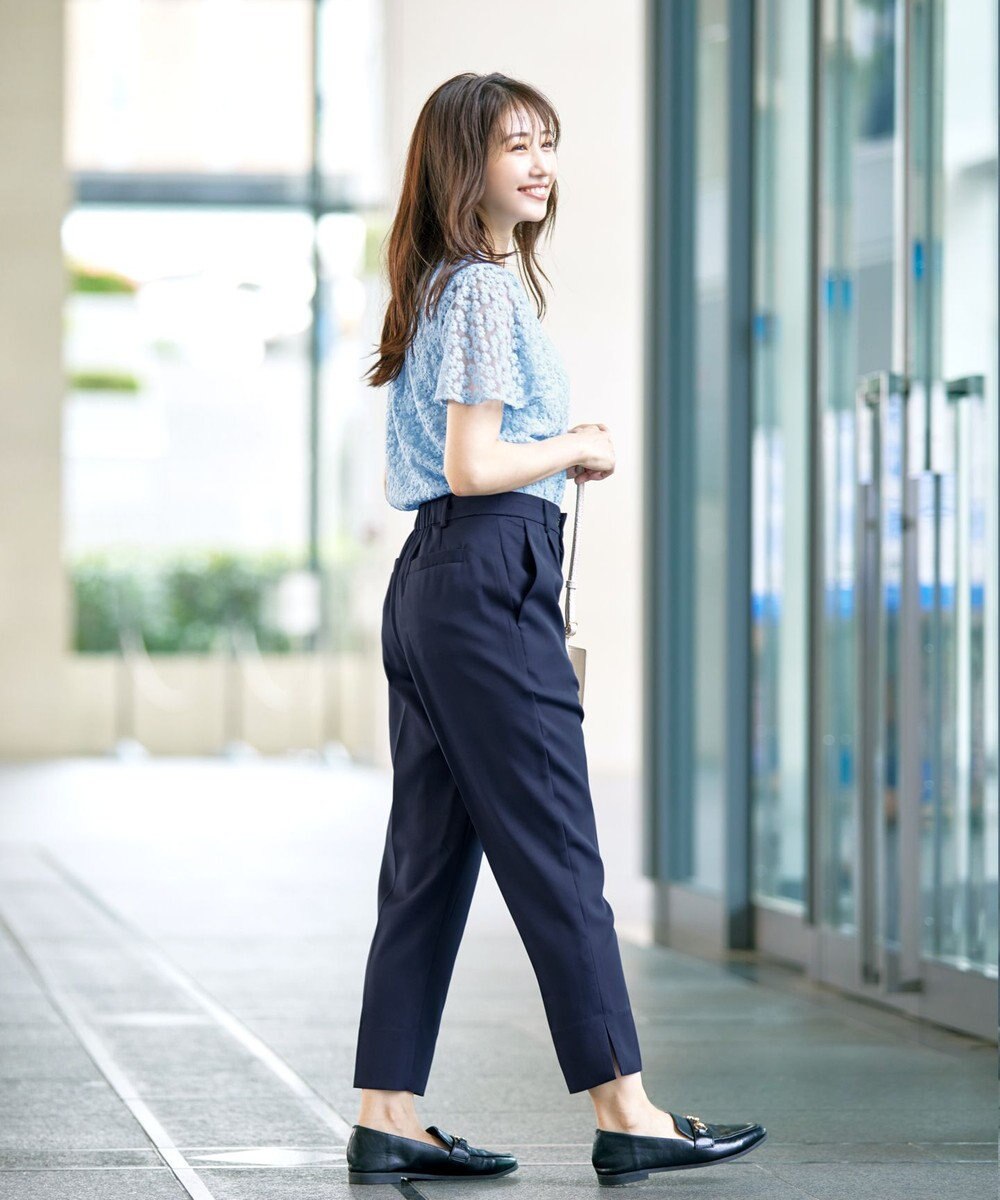 Tiaclasse 【洗える】スリットテーパードパンツ 