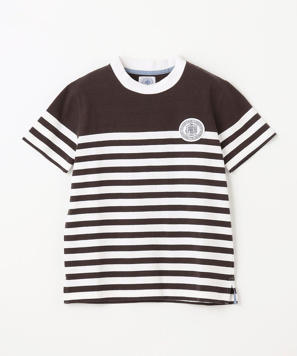 J.PRESS KIDS 【110-130cm】パネルボーダーハウスロゴ Ｔシャツ 