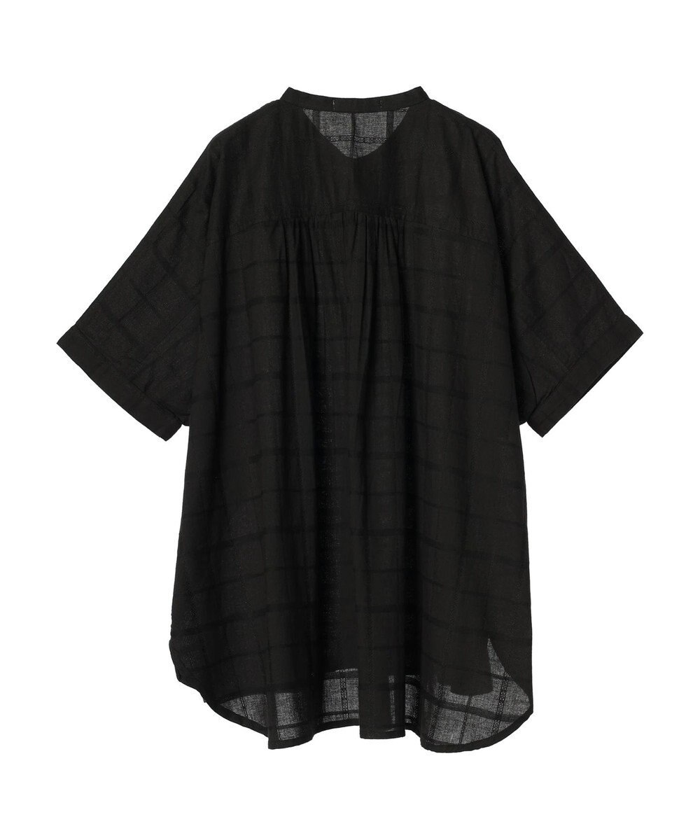 Green Parks インド綿 チェックドビーブラウス 