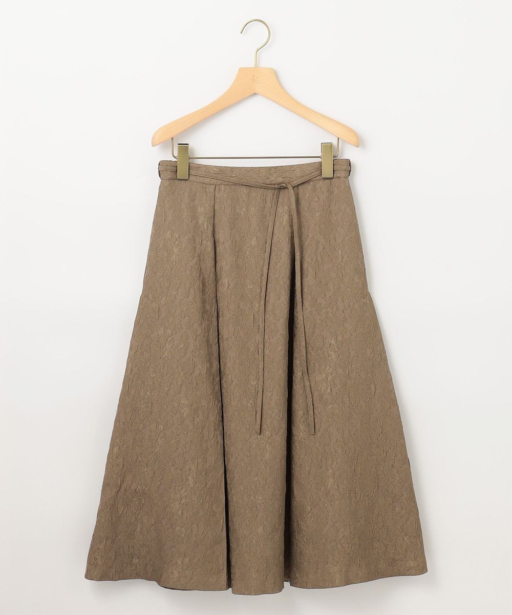 組曲 【WEB限定】エアリーフラワージャガード フレアスカート 