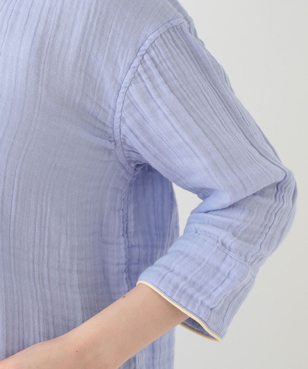 UCHINO クレープガーゼ ノーカラーレディスパジャマ 