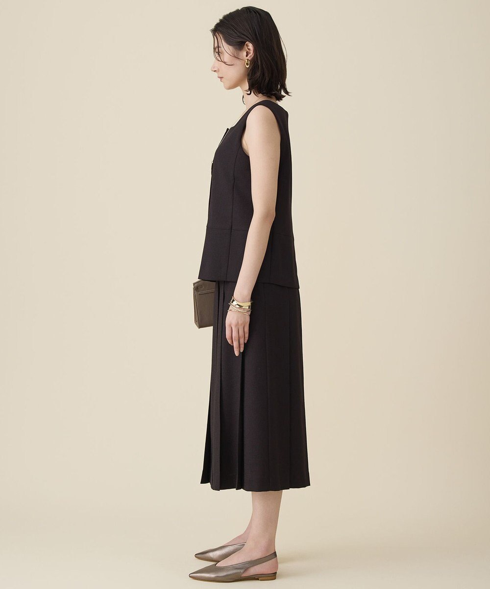 自由区 【セットアップ対応】リネンライクシンセティックノースリーブ ブラウス 