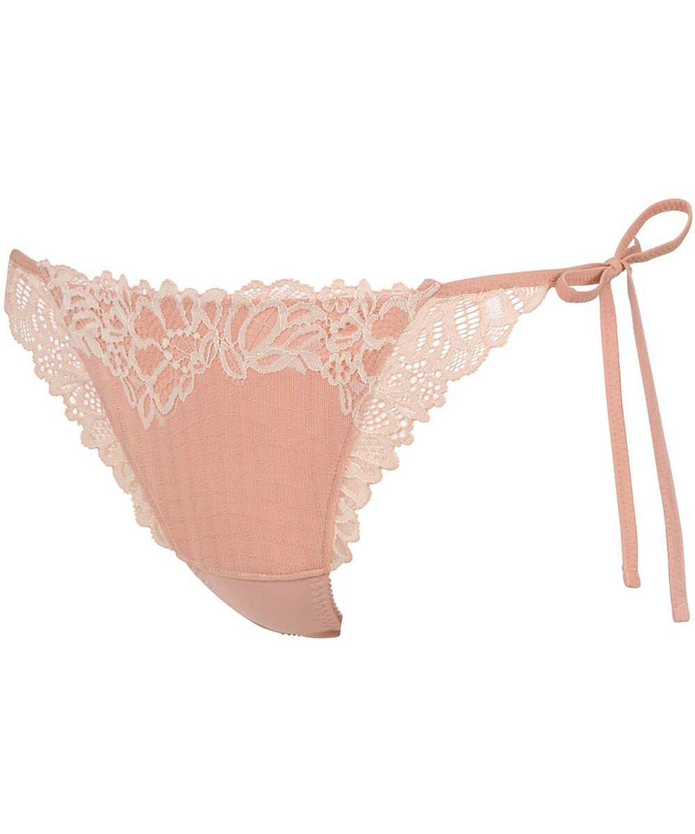 WACOAL Ｔバック ショーツ 【リボンブラ 脇すっきり】 BRB433とペア はきこみ丈あさめ バックのかぶりが広め ソング レディース PRA433 /ワコール 