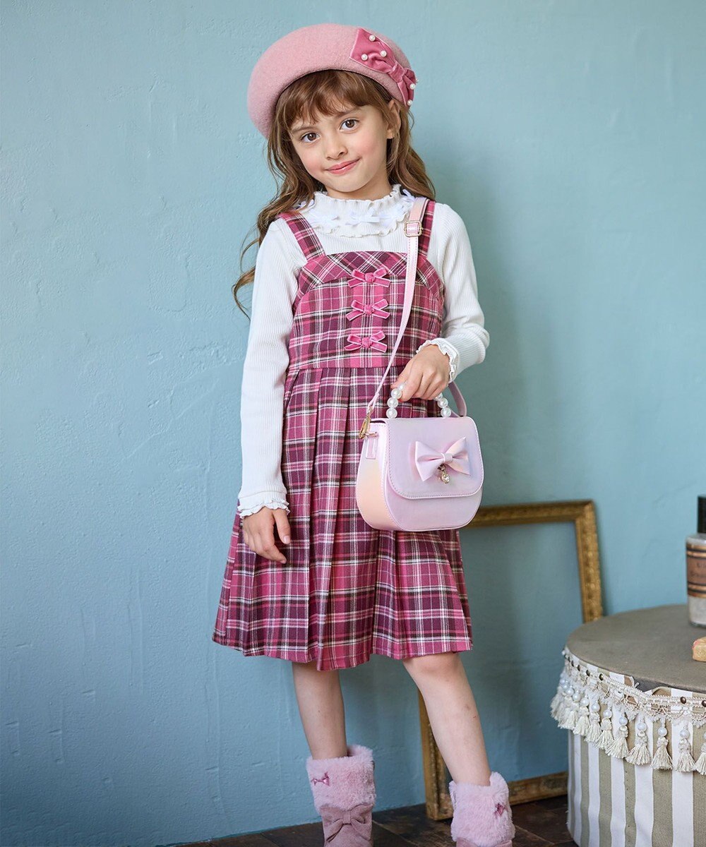 ANY KIDS チェックプリーツジャンパースカート 