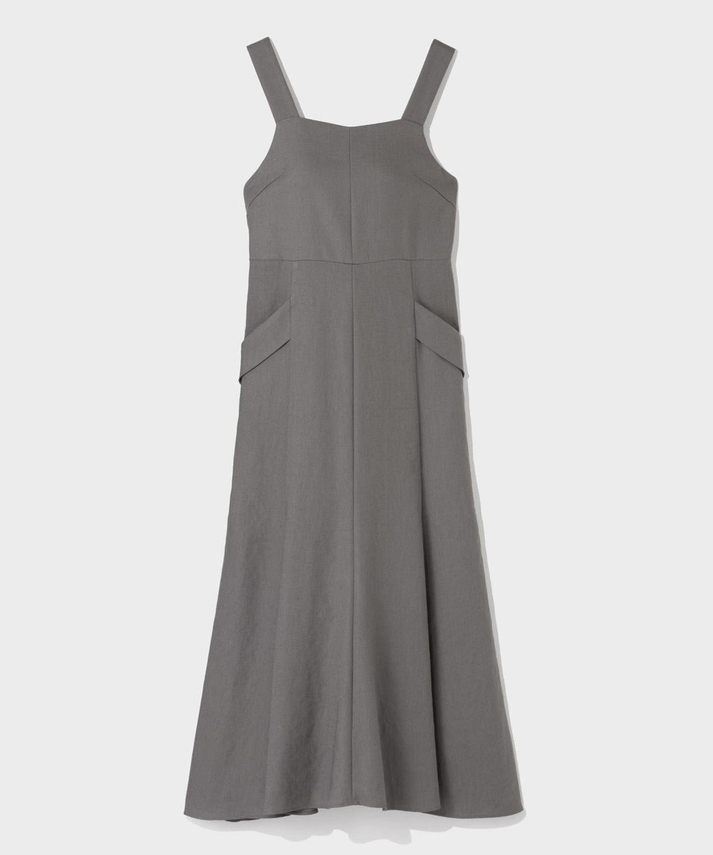 GRACE CONTINENTAL リネンタッチロングドレス 