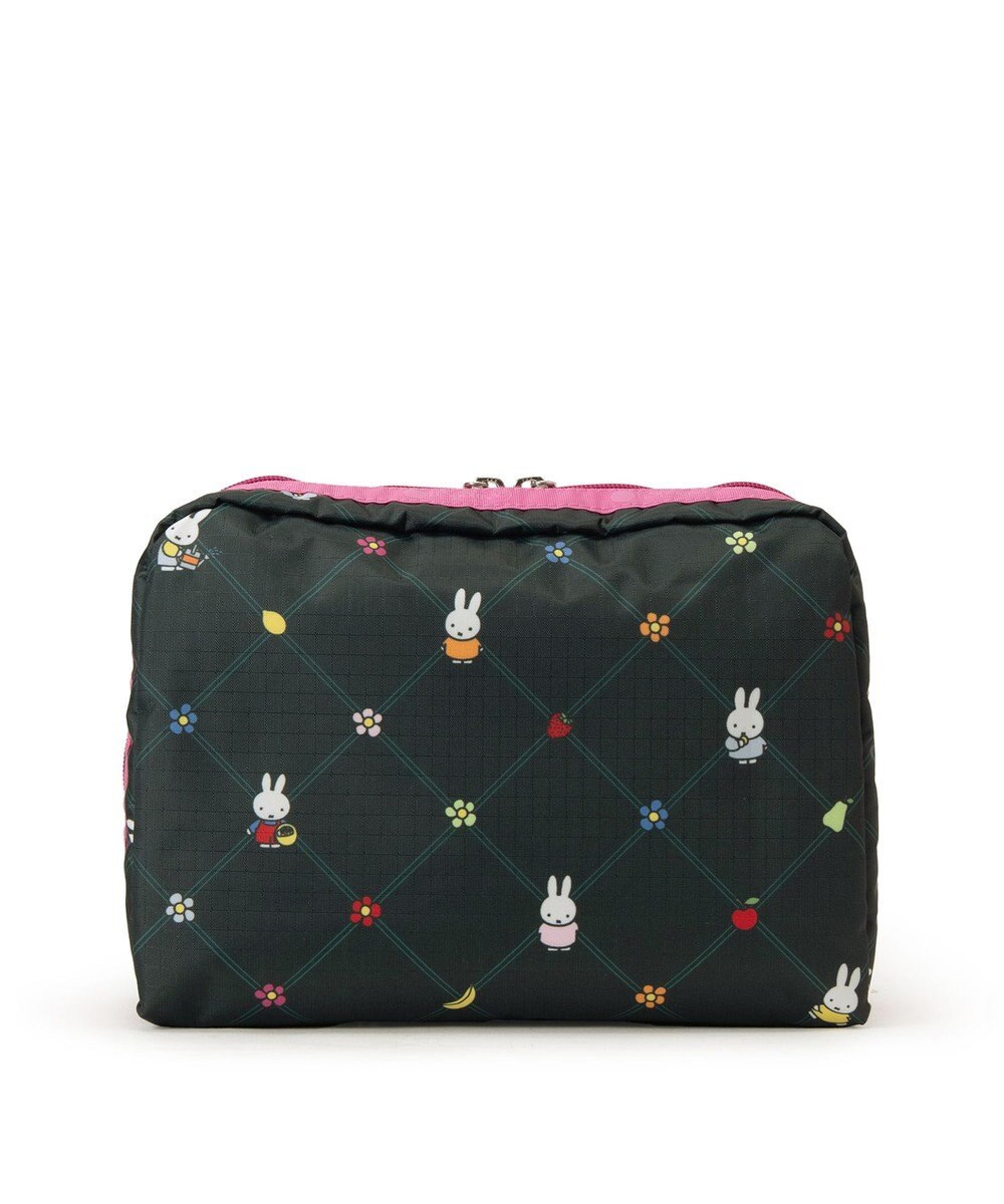 LeSportsac EXTRA LARGE RECTANGULAR COSMETIC/ミッフィーオーチャードグリーン/ピンク 