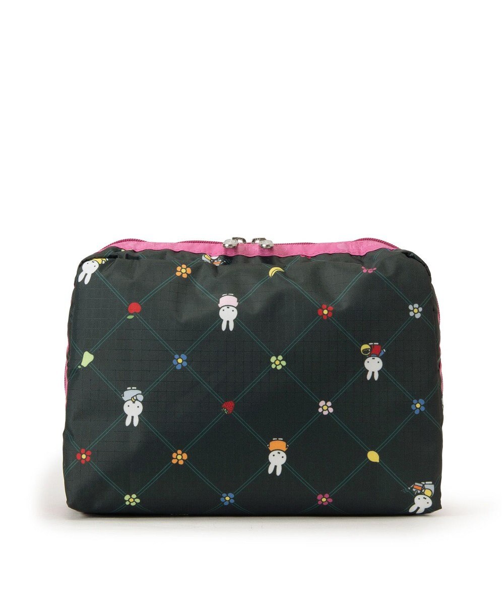 LeSportsac EXTRA LARGE RECTANGULAR COSMETIC/ミッフィーオーチャードグリーン/ピンク 