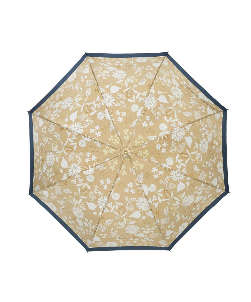 MOONBAT LANVIN en Bleu 長傘 バイカラーデイジー サテンプリント ジャンプ 耐風 