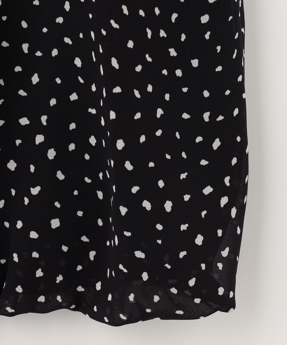 自由区 【洗える/ドット柄】ロイヤルシフォン プルオーバーカットソー 