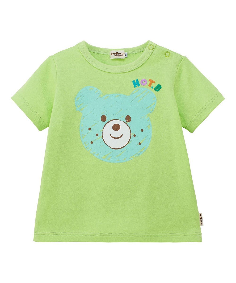 MIKI HOUSE HOT BISCUITS 【80-120cm】カラフルビーンズ フェイスプリント 半袖Tシャツ 