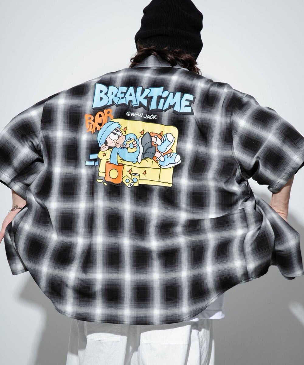 WEGO 【ユニセックス着用アイテム/綿100%/MLサイズ展開】別注NEW　JACKオンブレチェックシャツ（S） 