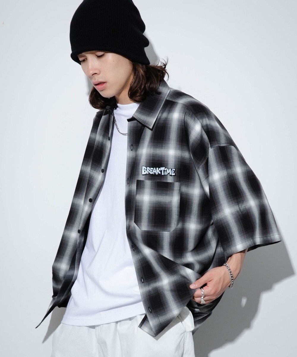 WEGO 【ユニセックス着用アイテム/綿100%/MLサイズ展開】別注NEW　JACKオンブレチェックシャツ（S） 