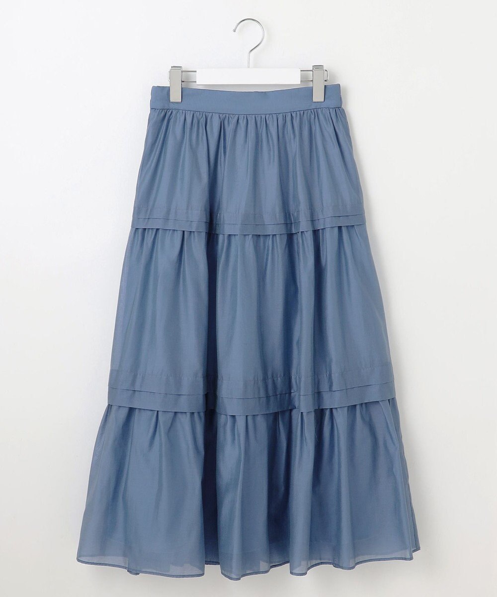 Feroux 【洗える】タックデザインティアードスカート 
