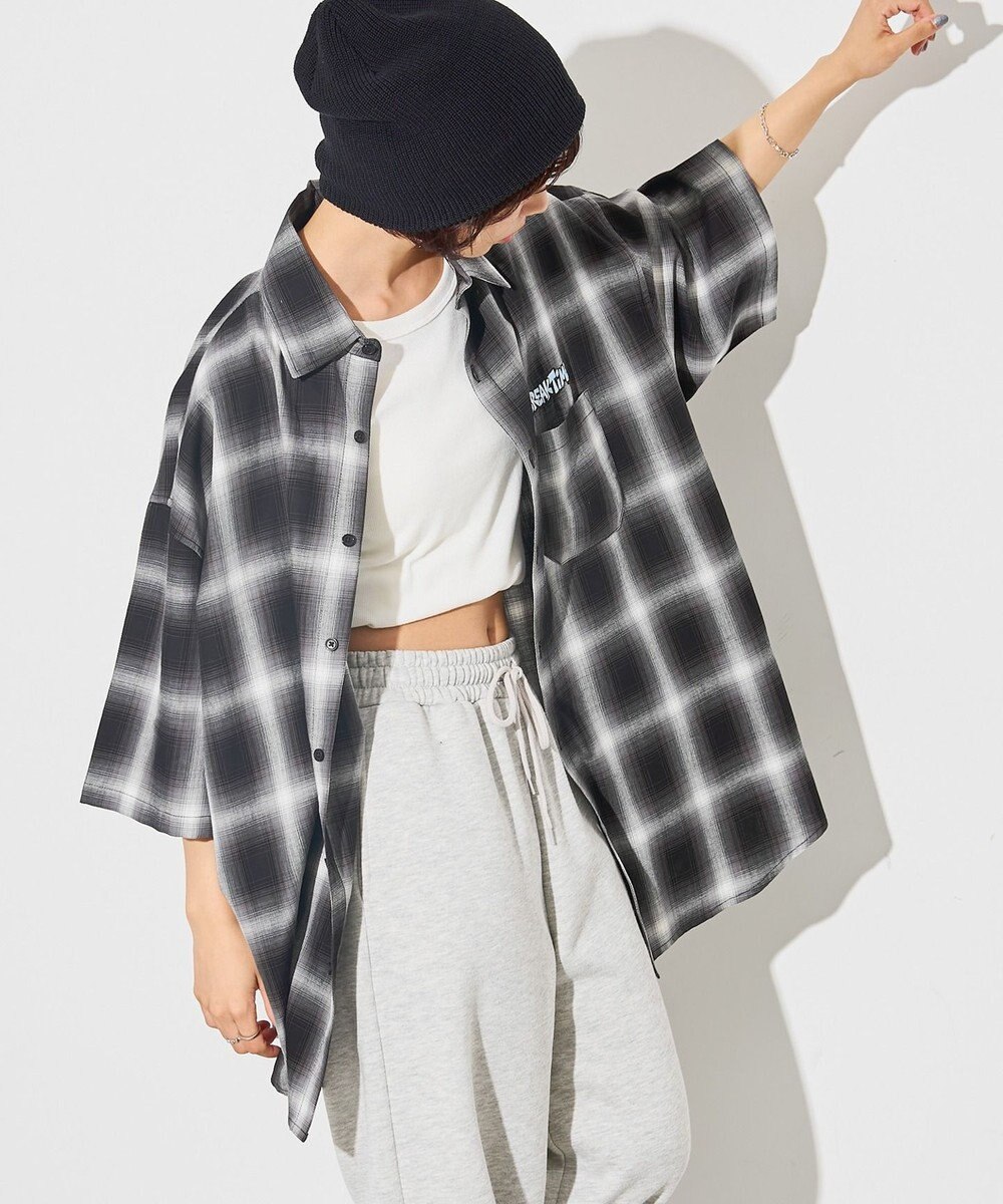 WEGO 【ユニセックス着用アイテム/綿100%/MLサイズ展開】別注NEW　JACKオンブレチェックシャツ（S） 