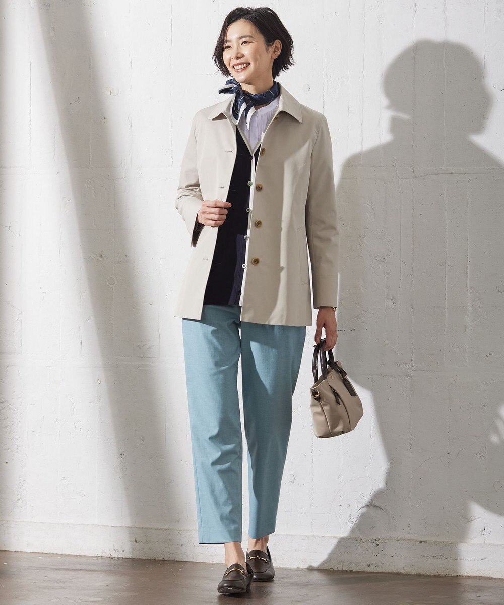 J.PRESS LADIES 【WEB限定カラーあり・撥水】80/2 T/C ツイル ステンカラー ショートコート 