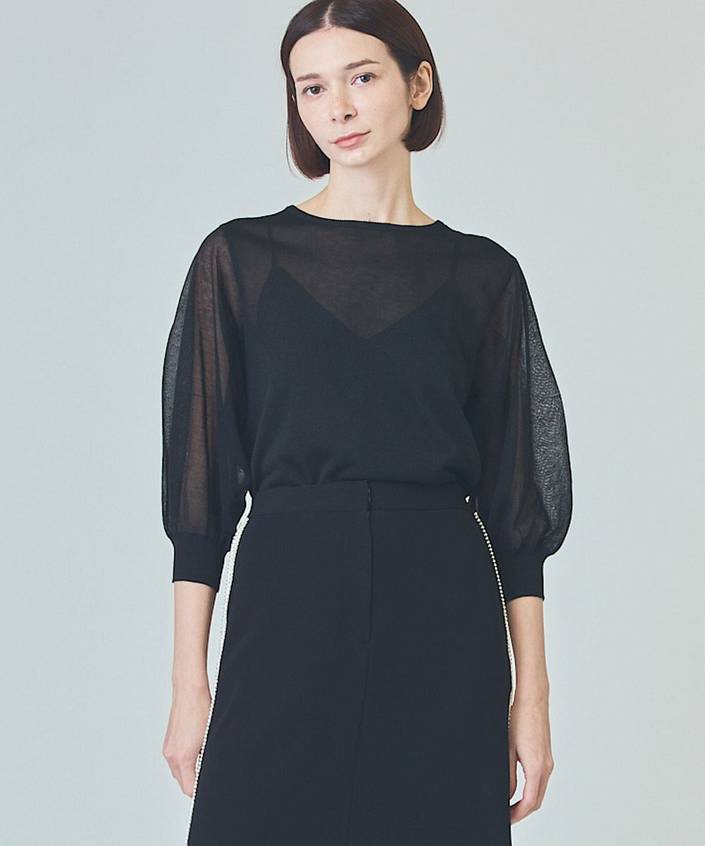 GRACE CONTINENTAL ラメシアーニットトップ 