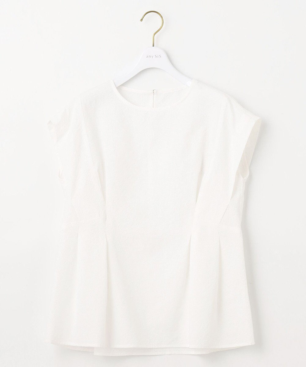 ANY SIS L 【洗える】カラミタンブラータック ブラウス 
