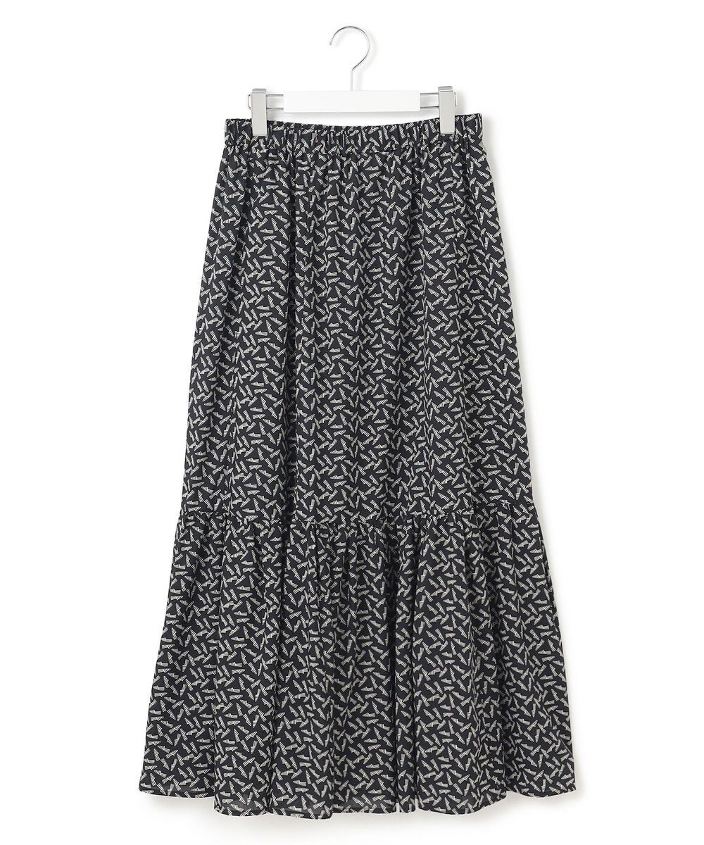 23区 【洗える】エスパドリーユプリント ティアード スカート 