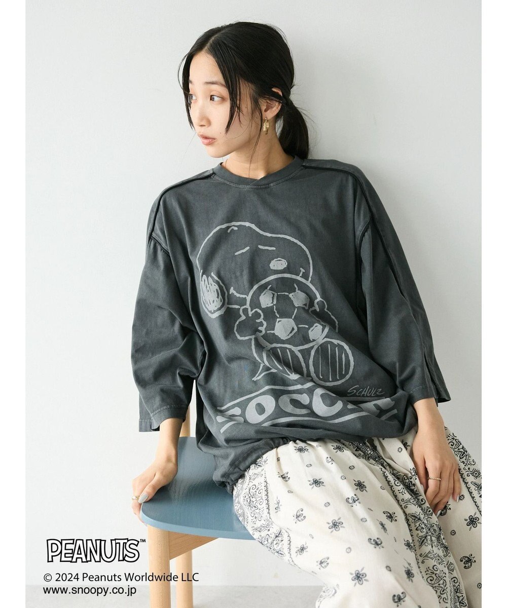 CRAFT STANDARD BOUTIQUE 【ユニセックス】PEANUTS/スヌーピー ゲームシャツTEE Charcoal Gray