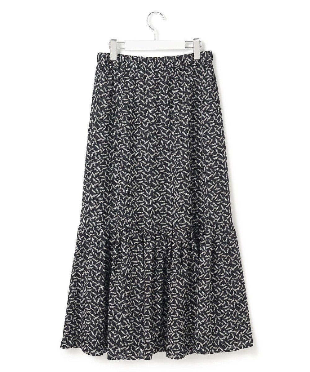 23区 【洗える】エスパドリーユプリント ティアード スカート 