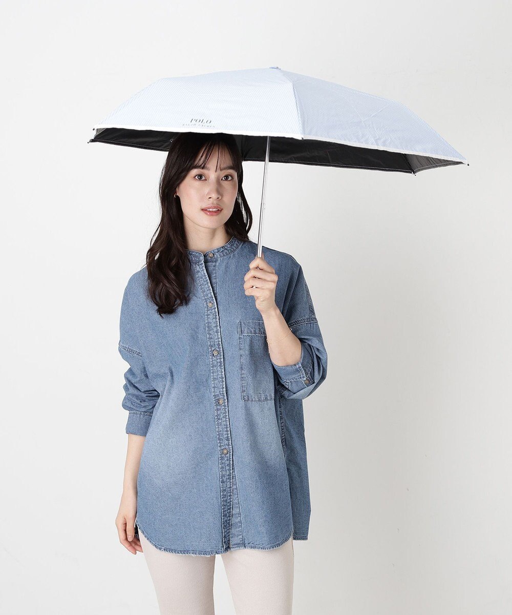 MOONBAT 【WEB限定/遮光率100%/遮熱/UV】POLO RALPH LAUREN（ポロ ラルフローレン）晴雨兼用日傘 ワンポイント ポロベア 折りたたみ傘 ポーチタイプ 