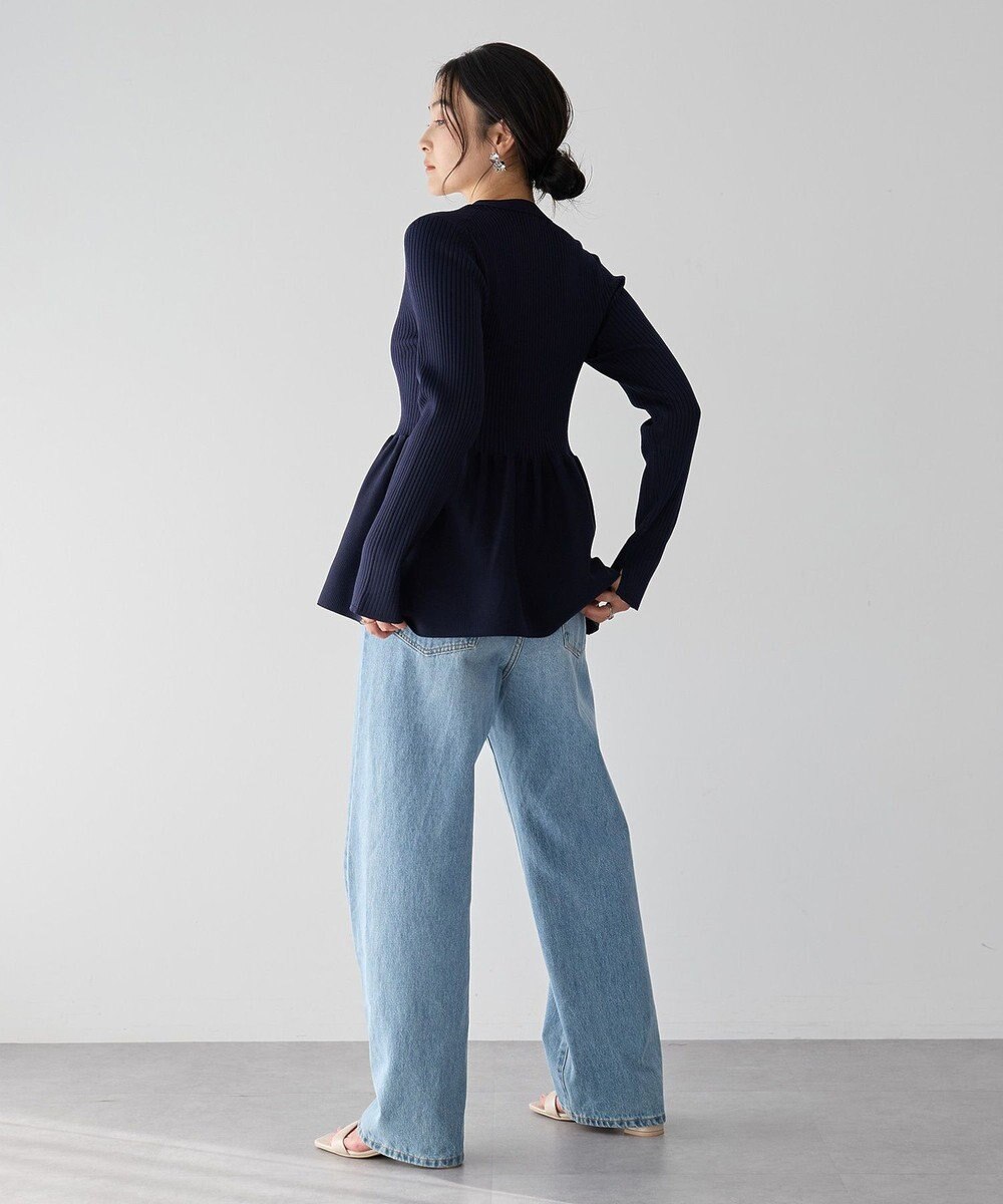 YECCA VECCA ペプラムカーディガン 