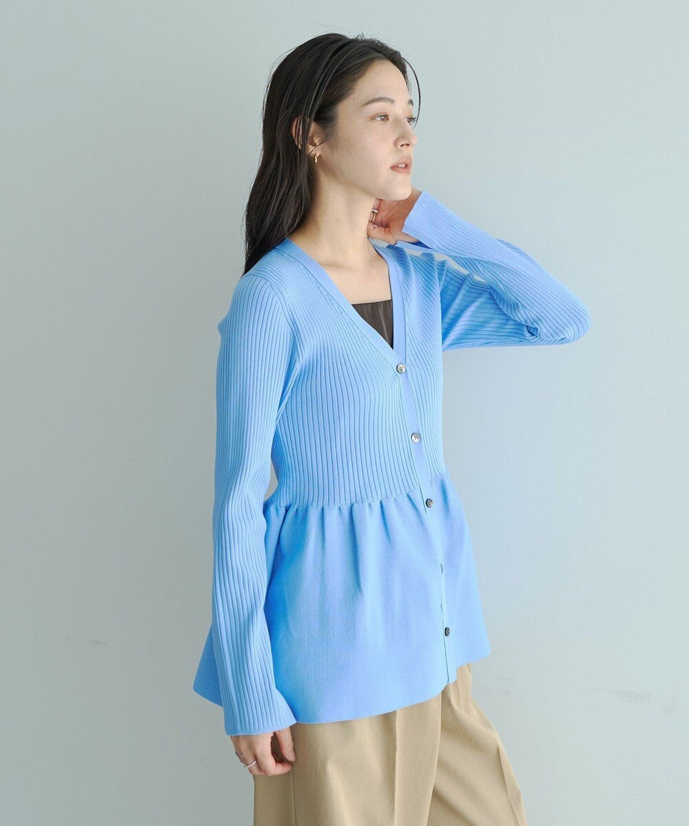 YECCA VECCA ペプラムカーディガン 