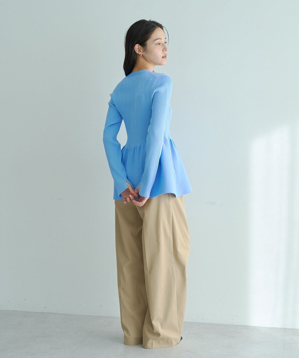 YECCA VECCA ペプラムカーディガン 