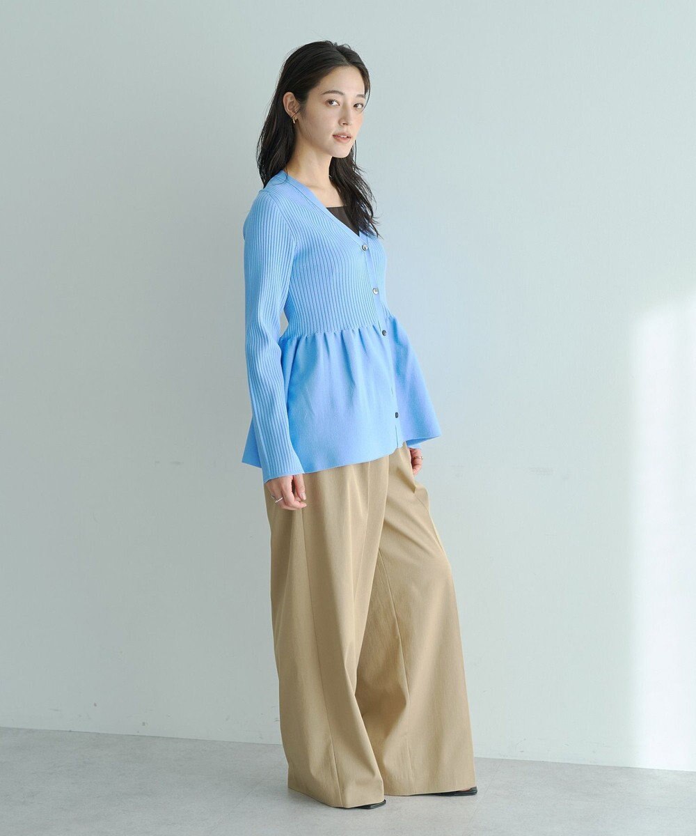 YECCA VECCA ペプラムカーディガン 