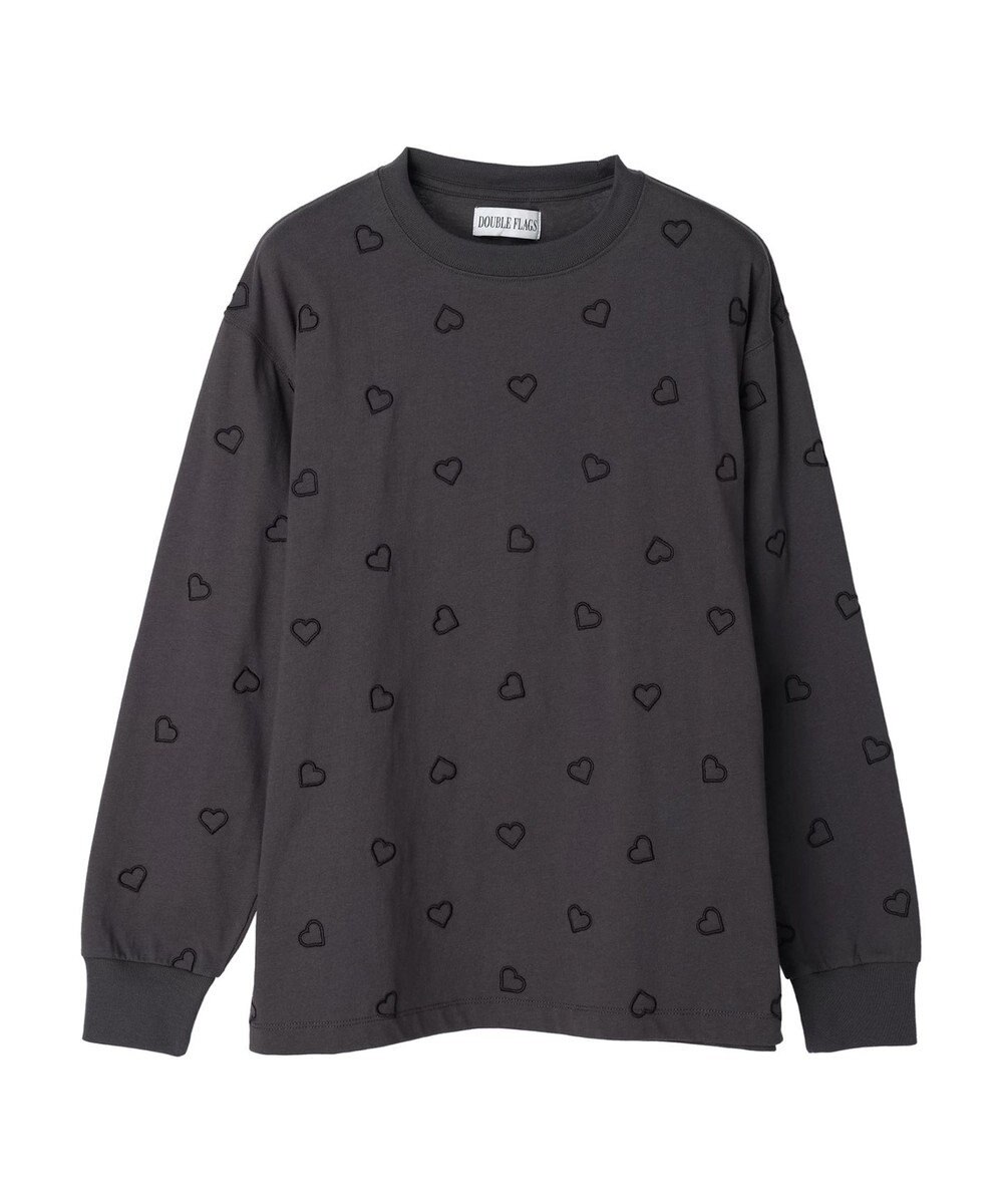 Green Parks ・Ｄｏｕｂｌｅ　Ｆｌａｇｓ　ハート刺繍ロンＴ 