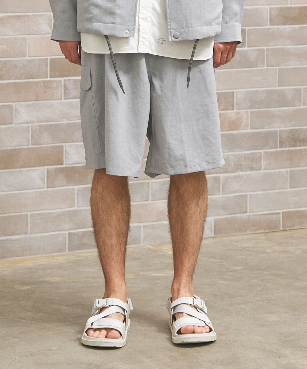 J.PRESS YORK STREET 【UNISEX】リネンライクイージーカーゴ ハーフパンツ 