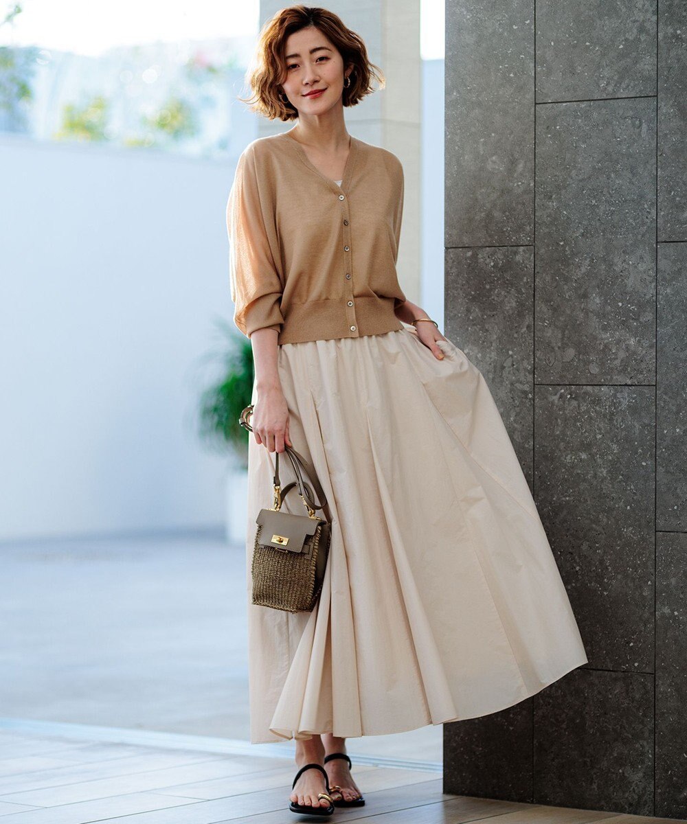 23区 【新色追加】シャイニーシアー ニット カーディガン 