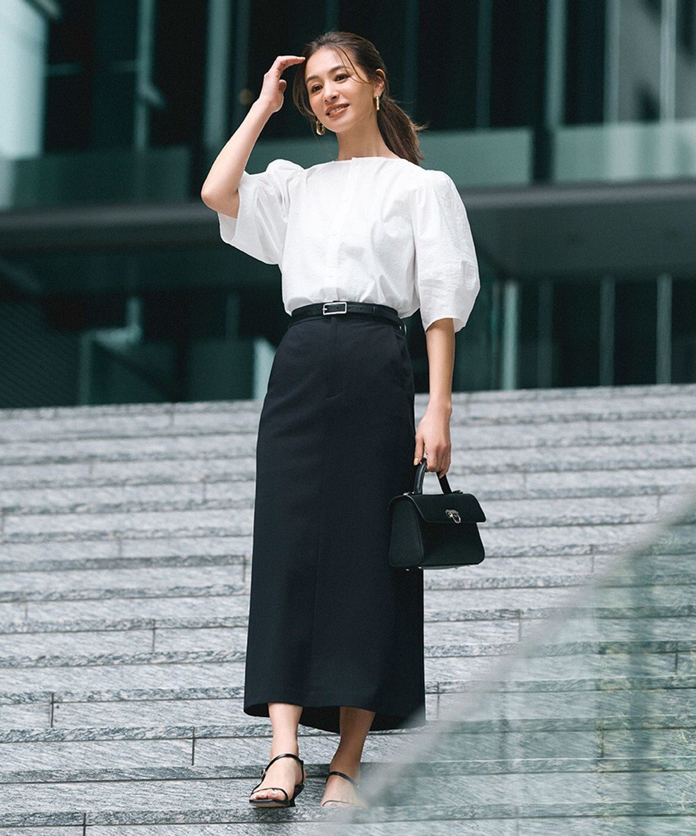 UNFILO ワッシャーブロード 2WAYブラウス 