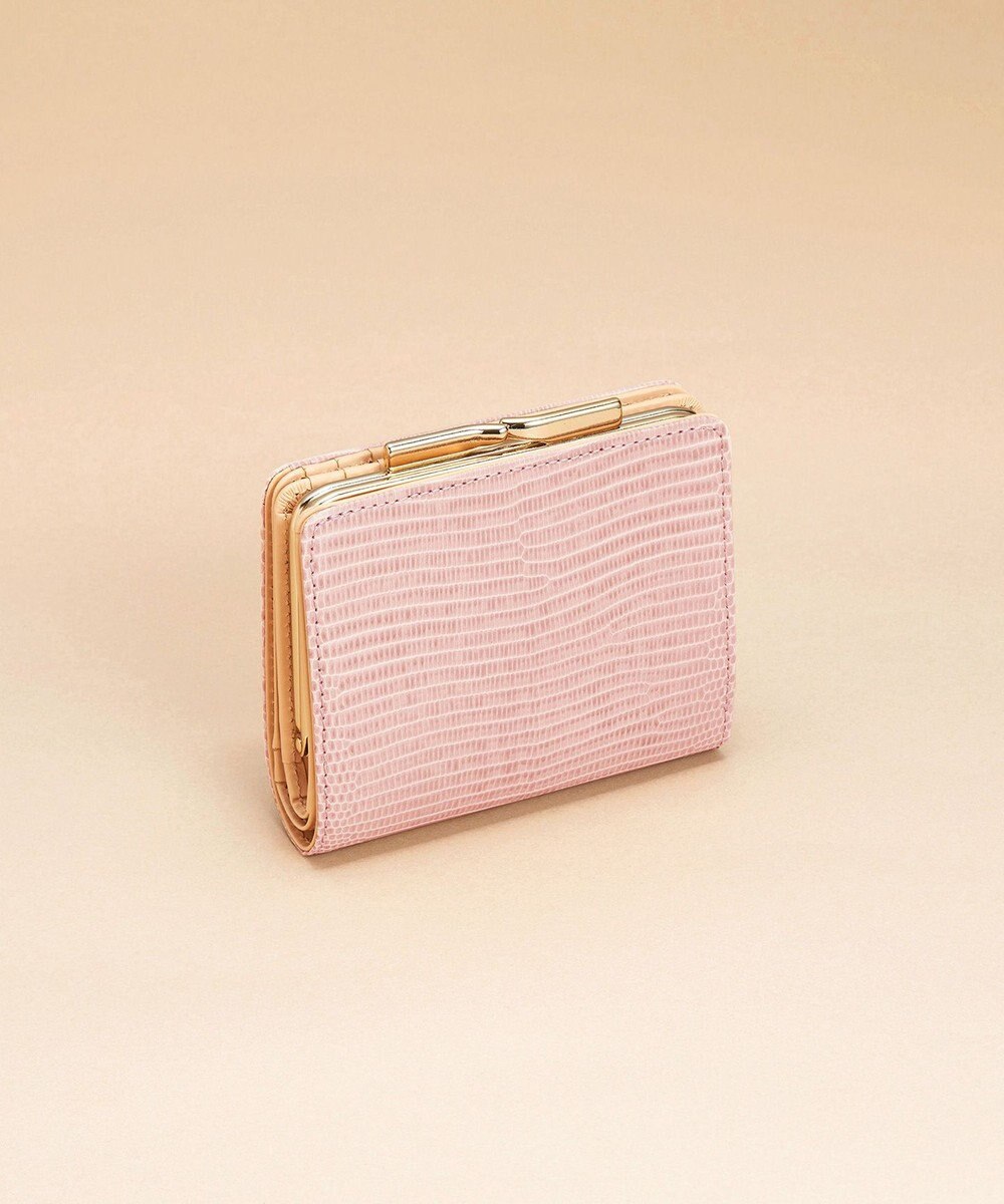 TOPKAPI 【TOPKAPI】イタリアンレザー リザード型押し がま口２つ折り財布 LUCIA ルチア 