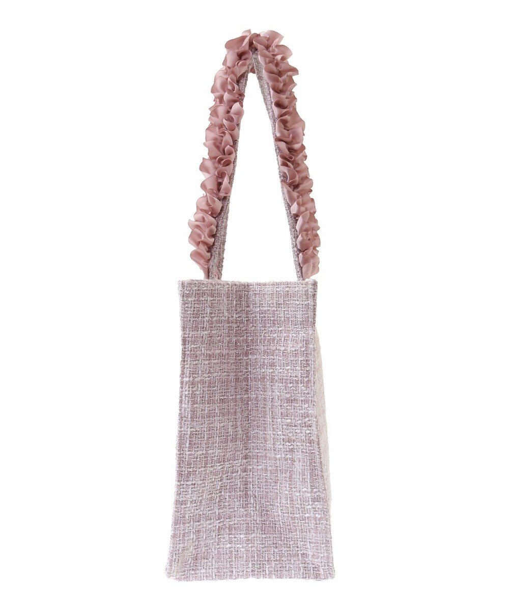 Maison de FLEUR ツイードフリルハンドルスクエアトートMバッグ 