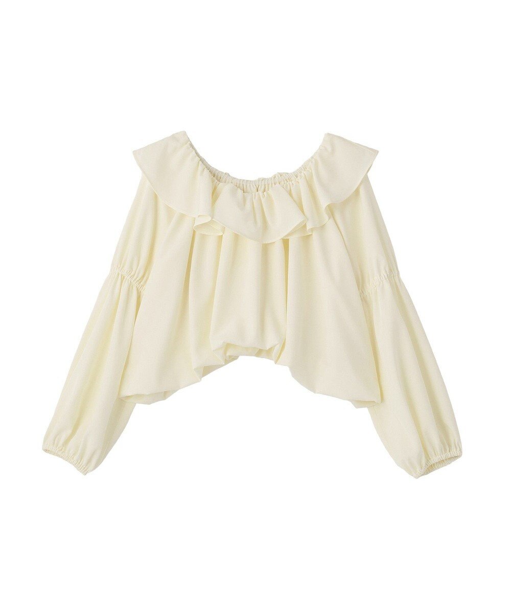 earth music&ecology 2wayオフショルバルーンヘムフリルブラウス 