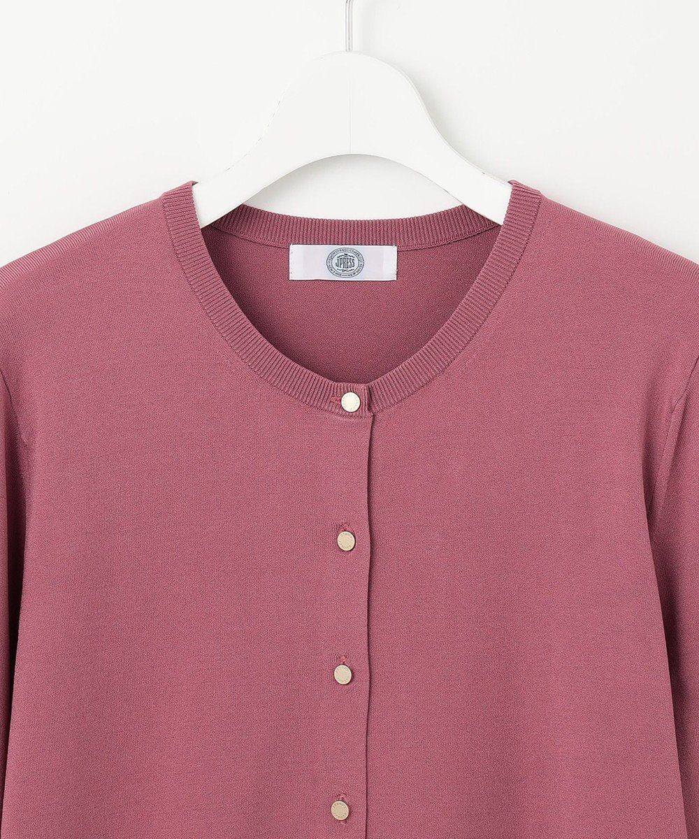 J.PRESS LADIES L 【洗える】レーヨンエリートストレッチ クルーネック カーディガン 