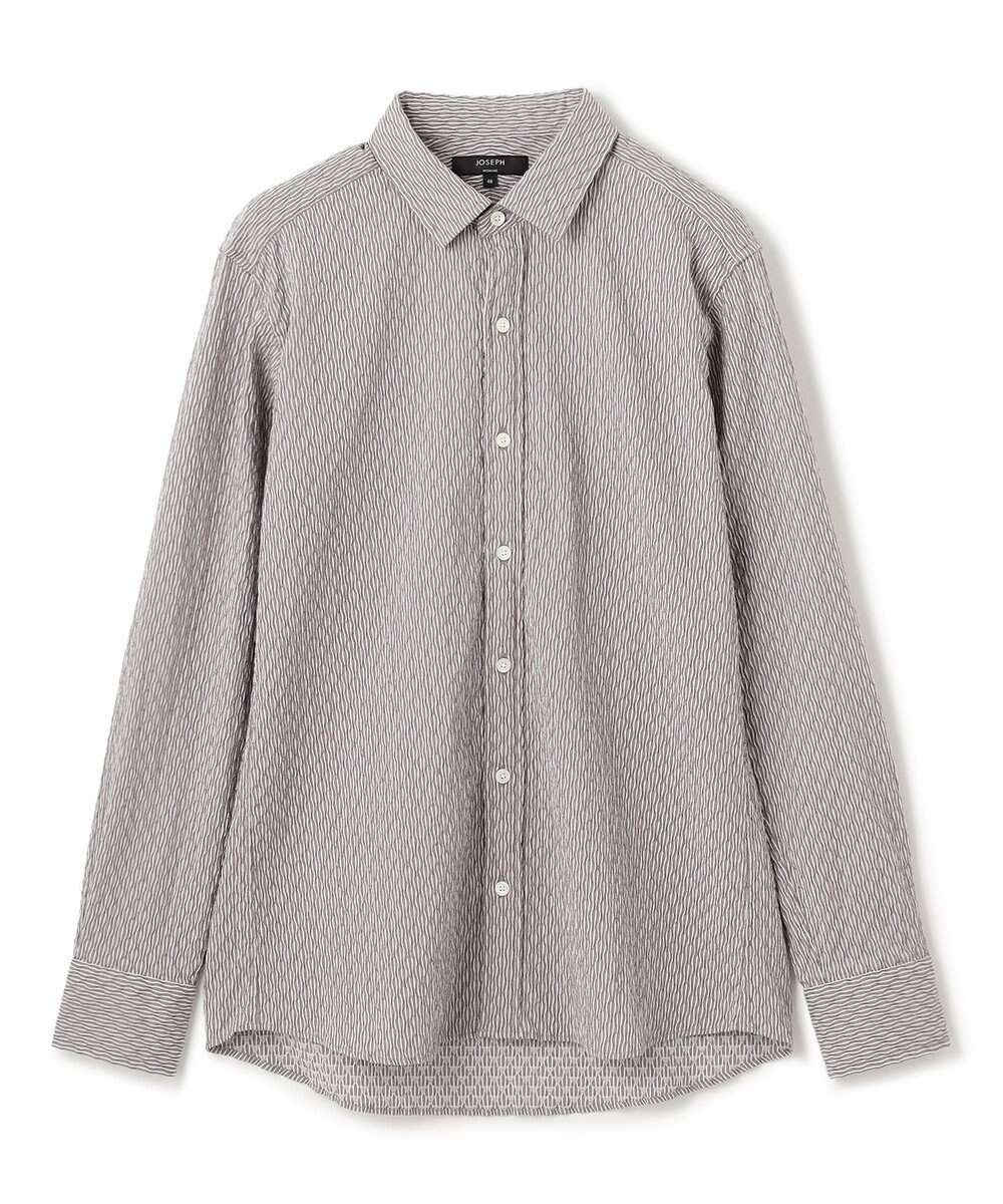 JOSEPH HOMME トライジャガード ストライプ ストレッチ    レギュラーカラーシャツ 