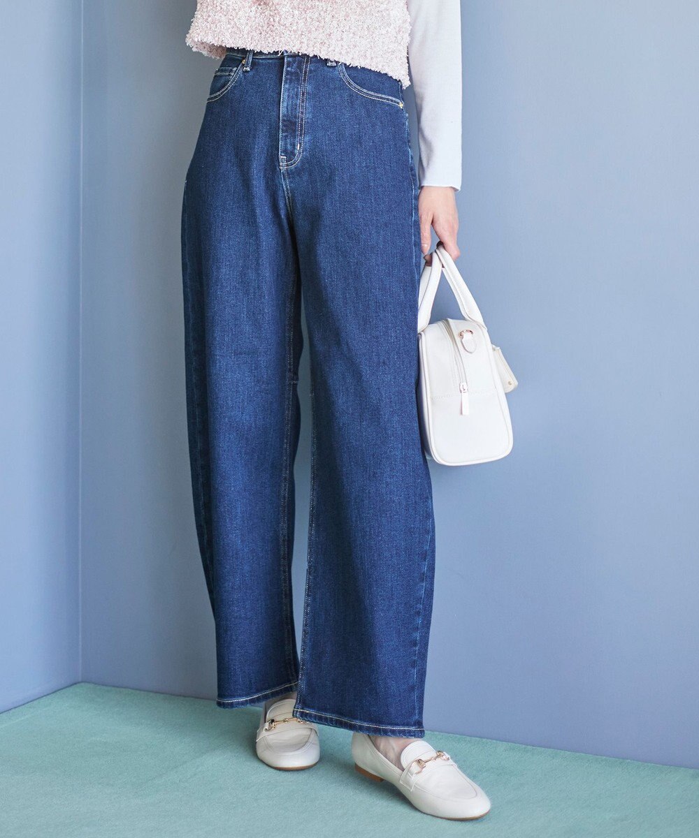 any SiS 【美Denimシリーズ】セミカーブワイド デニム インディゴ