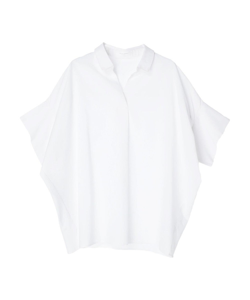 Green Parks 綿麻混スキッパーシャツ 