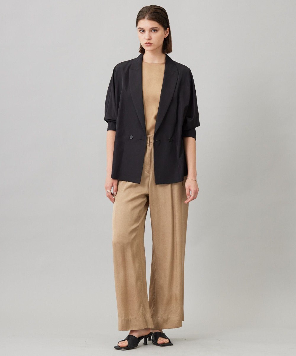 ICB 【洗える】 キュプラピグメントクロス ブラウス 