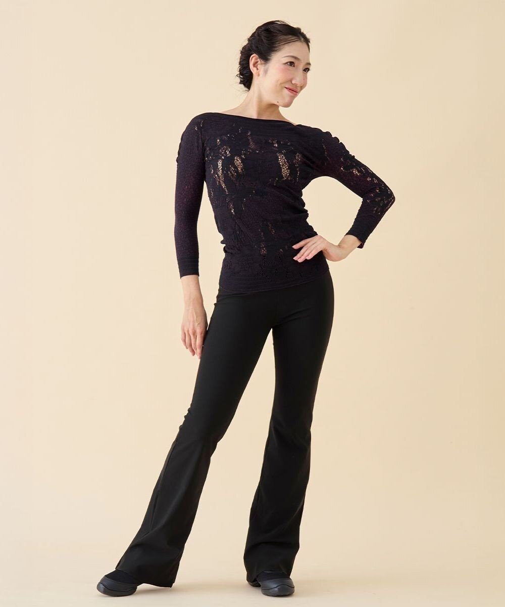 Chacott 【ノーソーイングニット】リバーシブルボートネックトップ 