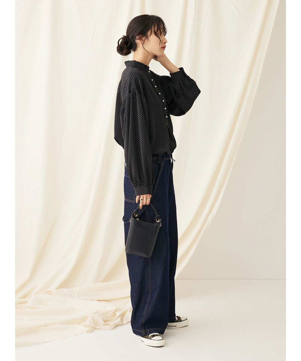 CRAFT STANDARD BOUTIQUE ピコフリルドットブラウス 