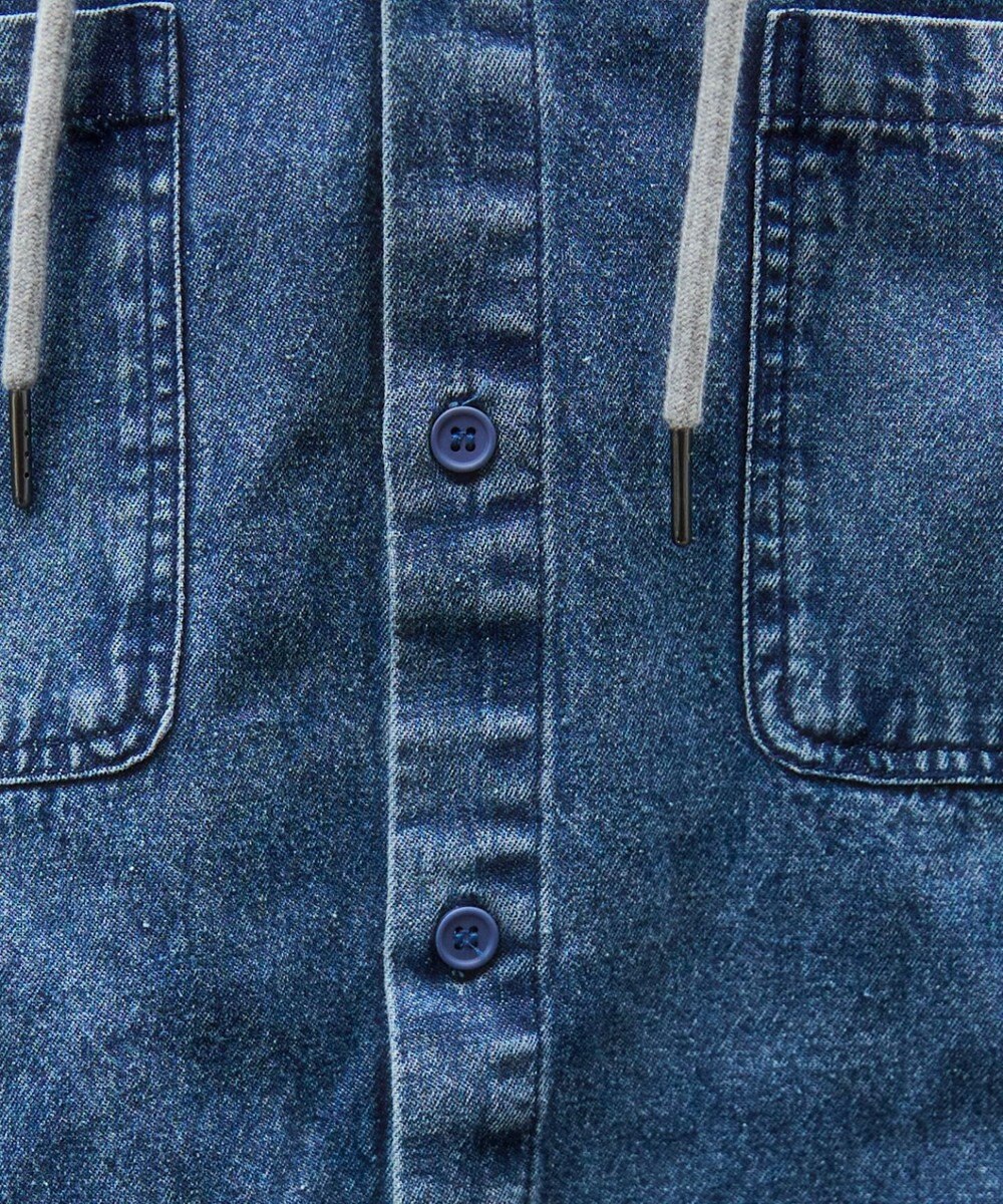 WEGO デニムフードシャツ（LS） 