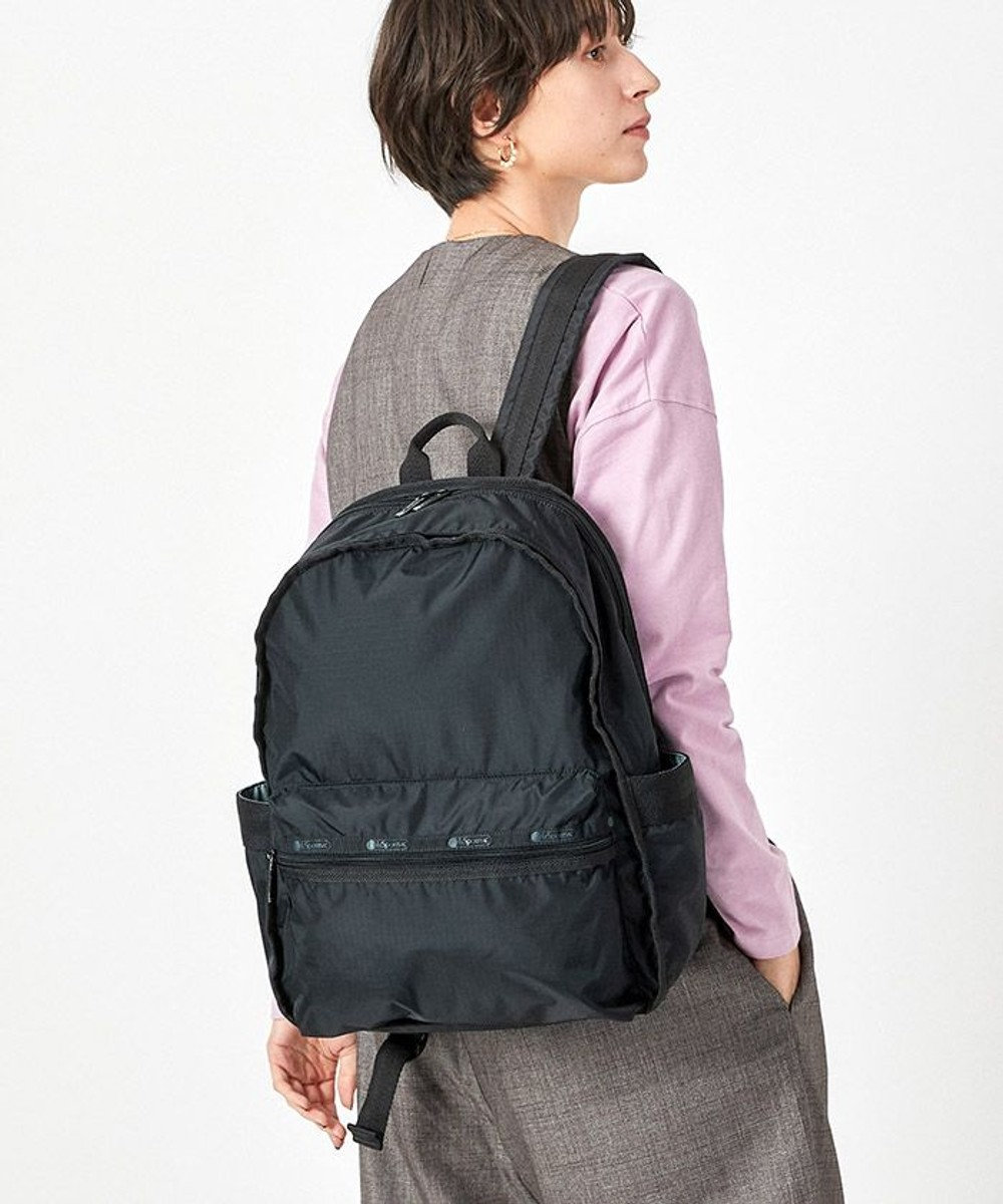 LeSportsac ROUTE BACKPACK/リサイクルドブラックJP リサイクルドブラックJP