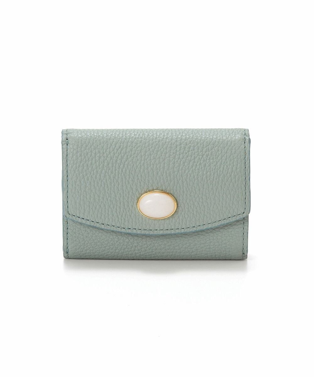 TOPKAPI 【TOPKAPI】gemdrops ジェムドロップ ミニエンボスレザー 天然石 三つ折り 財布 