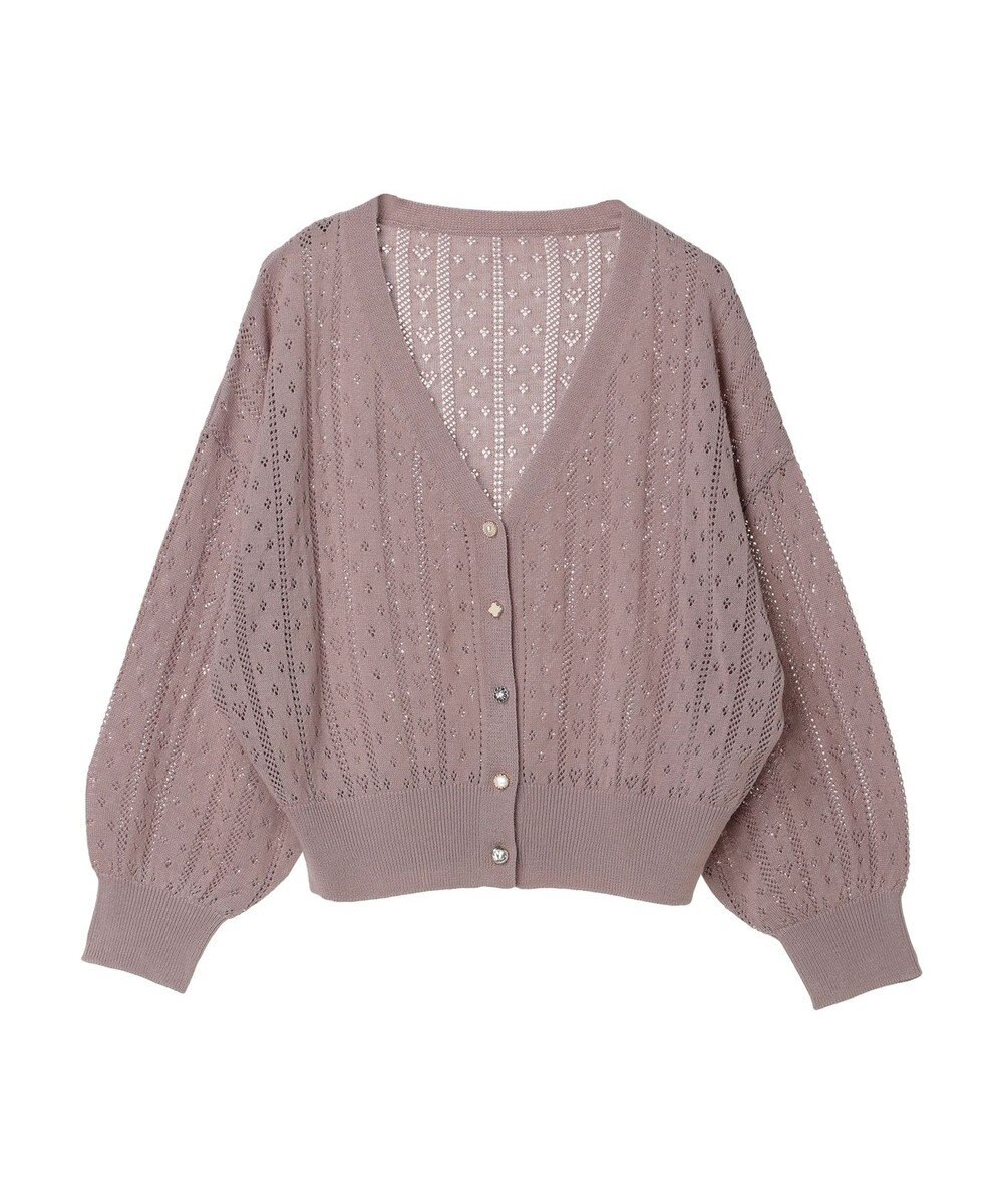 earth music&ecology キラキラボタンハートカーディガン 
