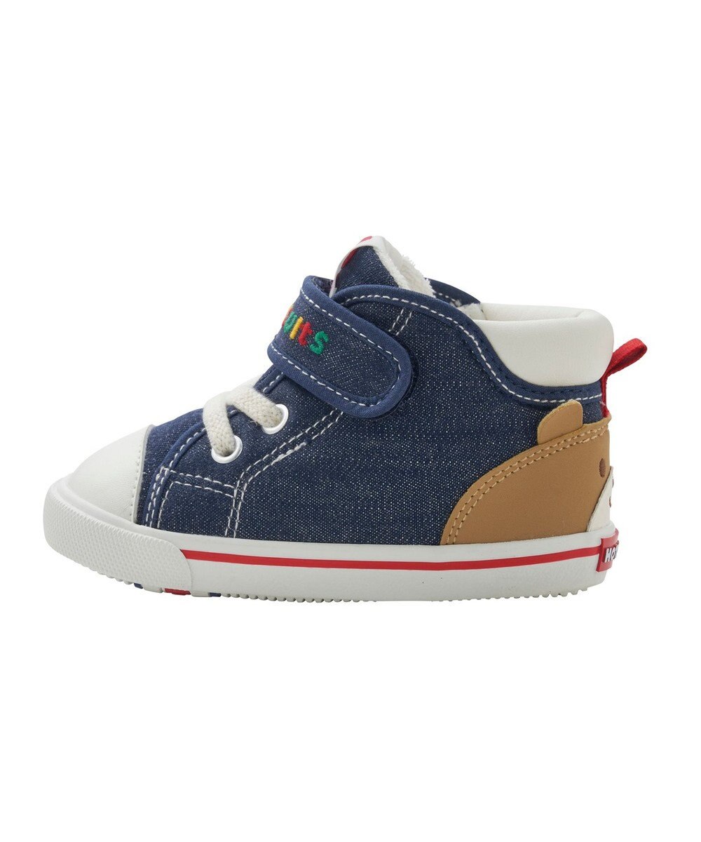 MIKI HOUSE HOT BISCUITS 【14-16cm】 かかと顔ドン デニム セカンドベビーシューズ 