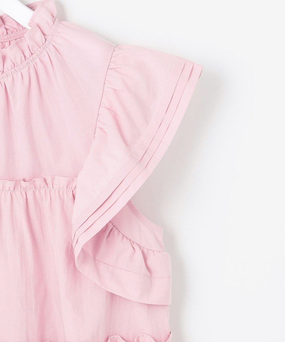 Feroux 【洗える】ペプラムシルエットフリルブラウス 